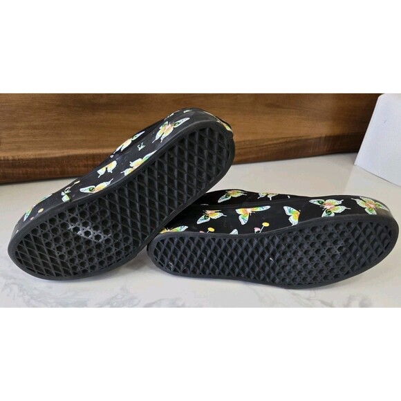 Vans Black Platform Shoes with Butterfly Design Glow in the dark - Picture 5 of 7